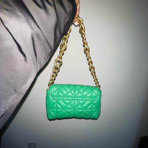 Zara Bags Zara Green Bag With Gold Chain Poshmark